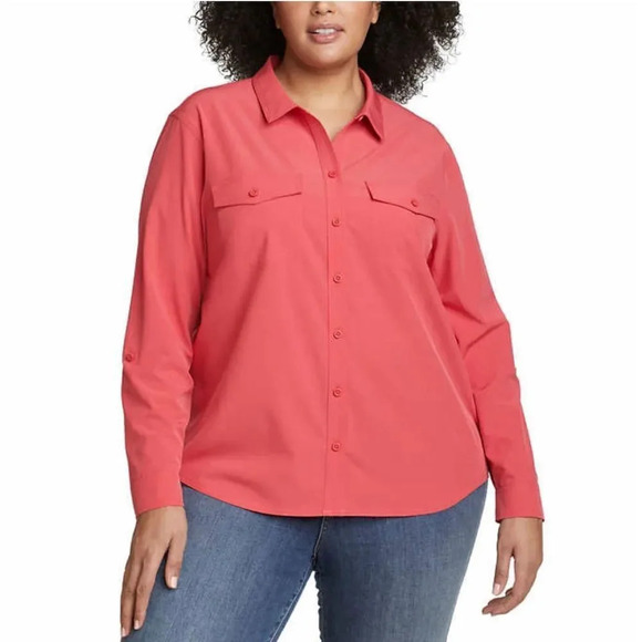 Eddie Bauer Ladies' Departure Top Red Small Gift - Picture 4 of 7